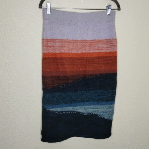 Anthropologie Akemi Kin Scenic Sweater Skirt Wool Blend Women's Size Medium - Picture 3 of 6